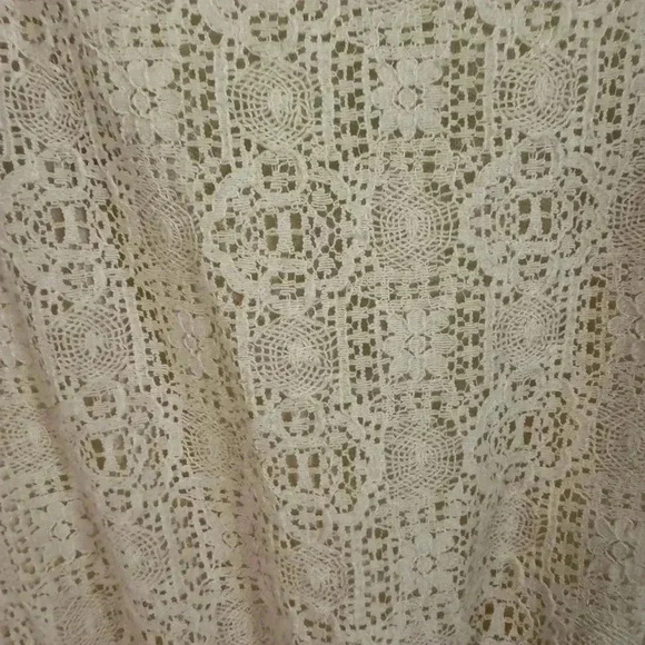 Flying tomatoes maxi dress coral and ivory lace Criss cross front size small - Picture 6 of 11